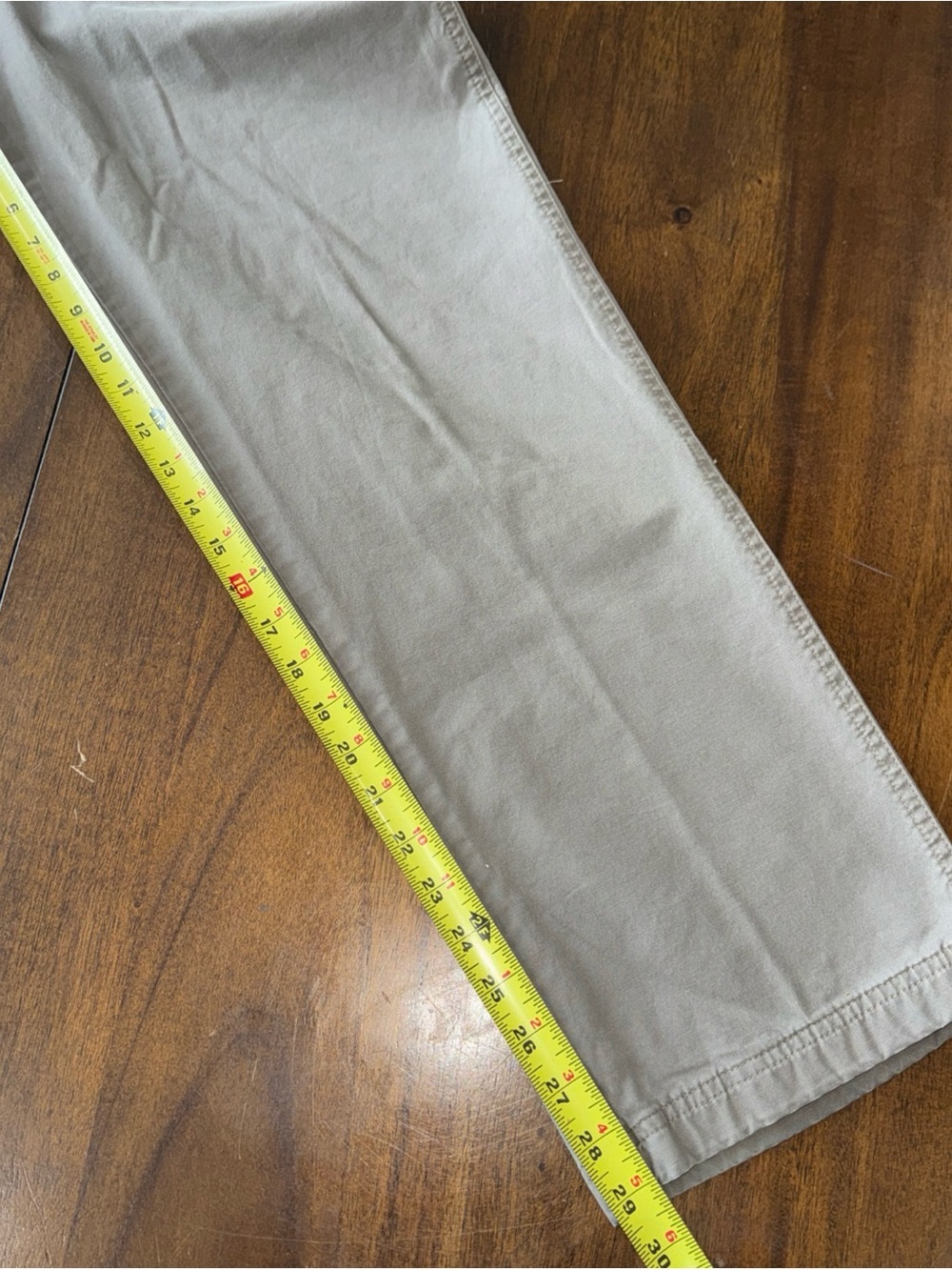 LL Bean Pants Womens 12 Reg Beige Flannel Lined Classic Fit Chino Straight Leg - Picture 12 of 14